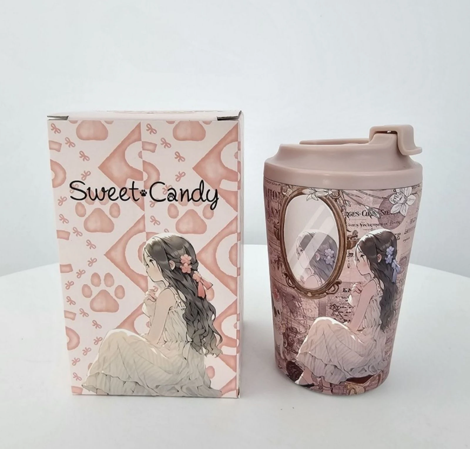 Sweet Candy pink travel thermos mug – photo 3